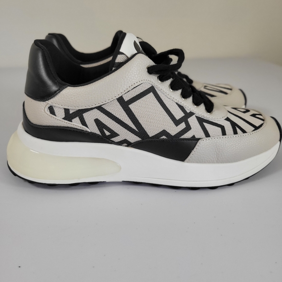 Karl Lagerfeld Black and Cream Sneakers - Picture 2 of 8